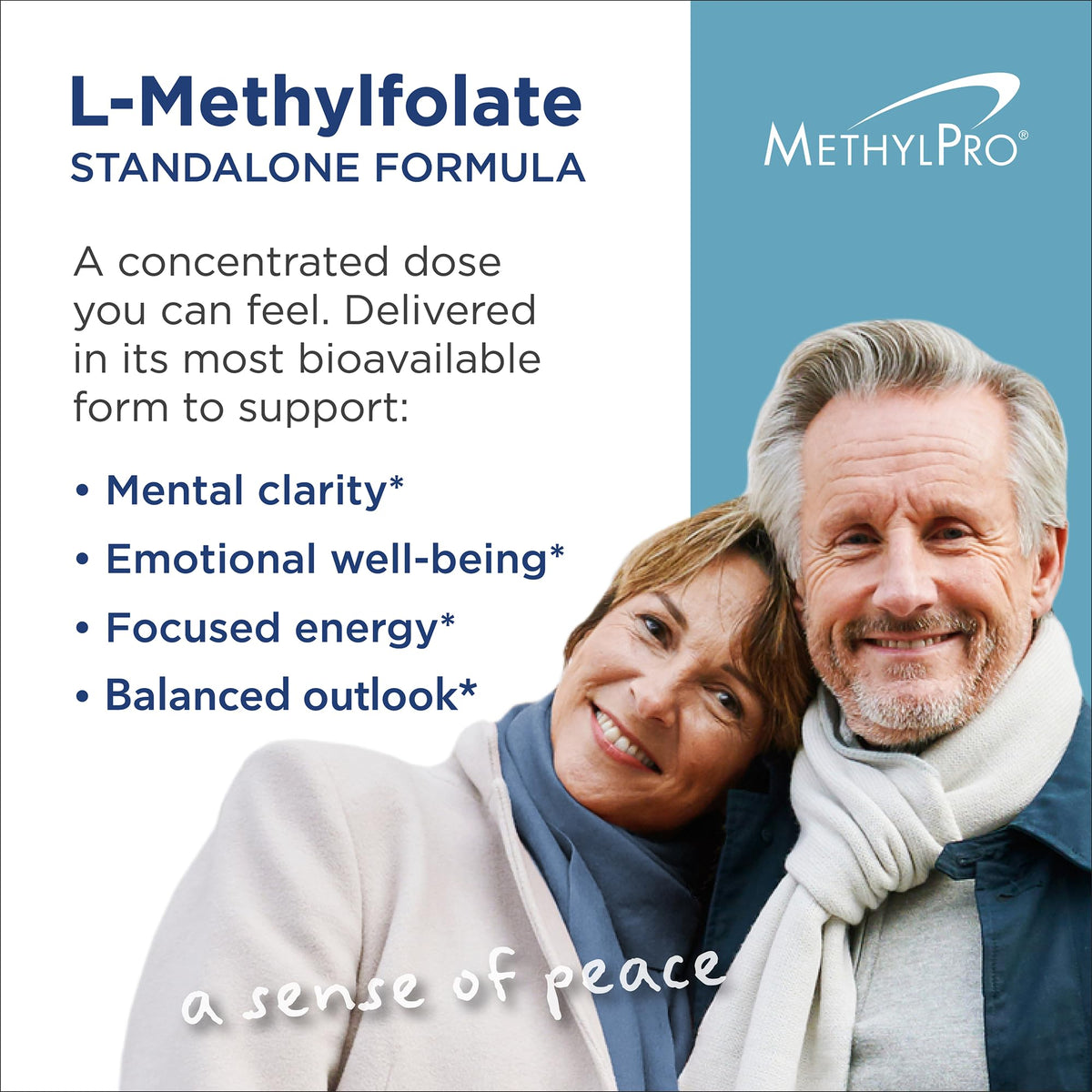 MethylPro L-Methylfolate 10 mg – 30 Capsules | 5-MTHF Folate for Brain Health, Focus, Calm