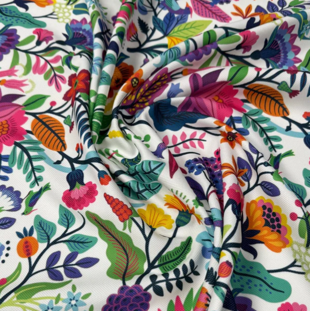 Mexican Flowers Fabric by the Metre