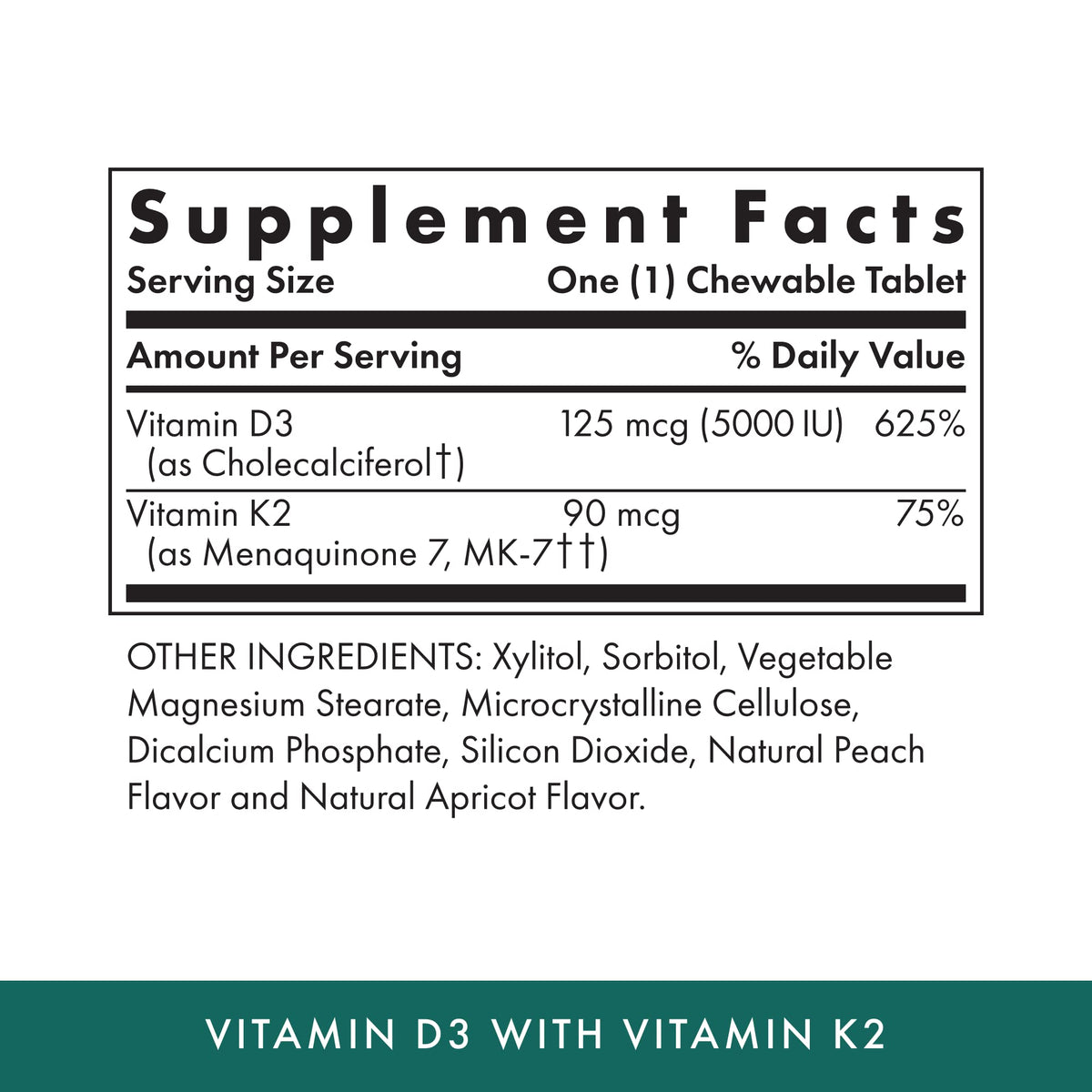 MICHAEL'S Vitamin D3 with K2 - 90 Chewables (Apricot) - Bone & Immune Support