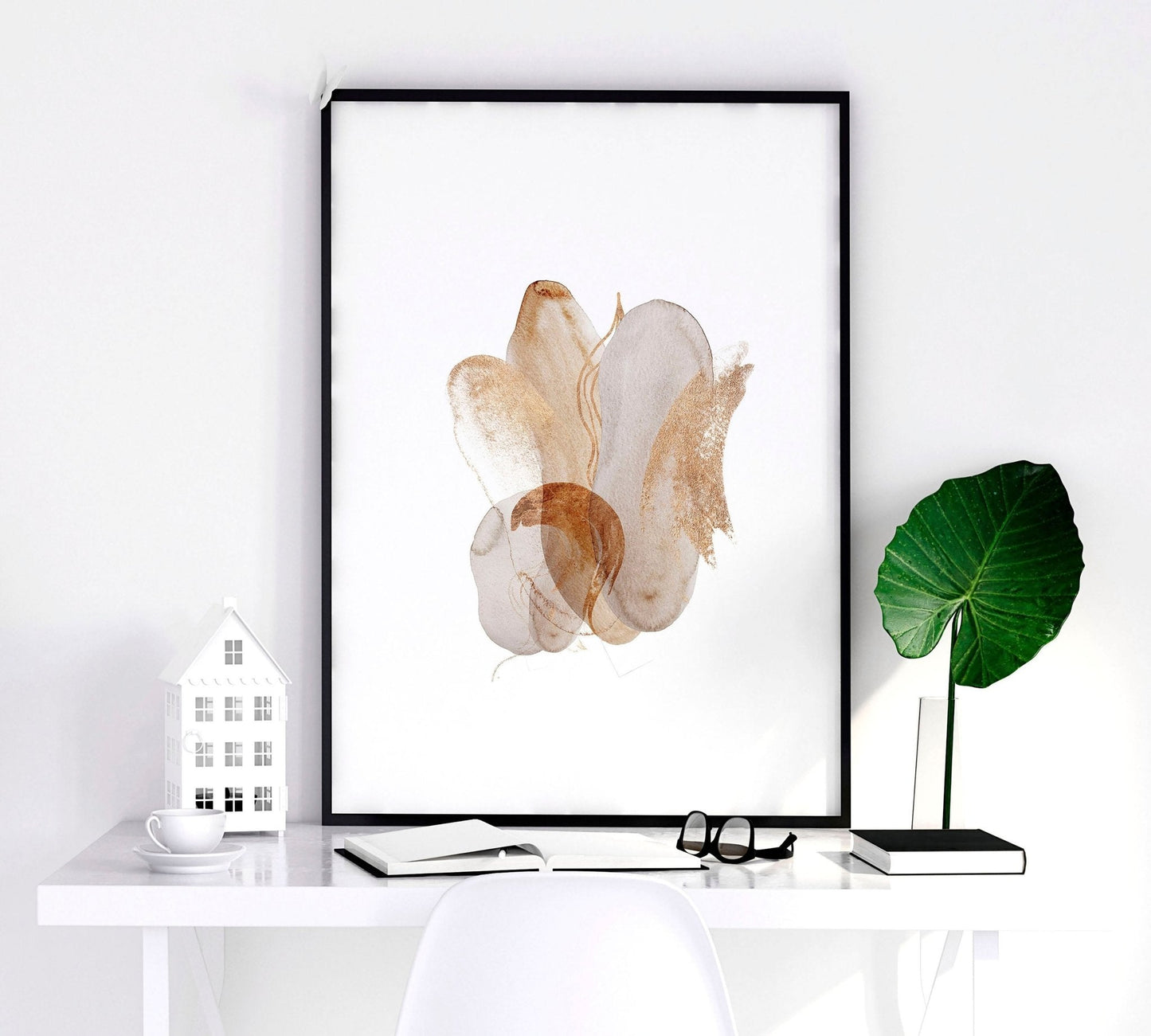 Set of 3 wall art Mid century modern style