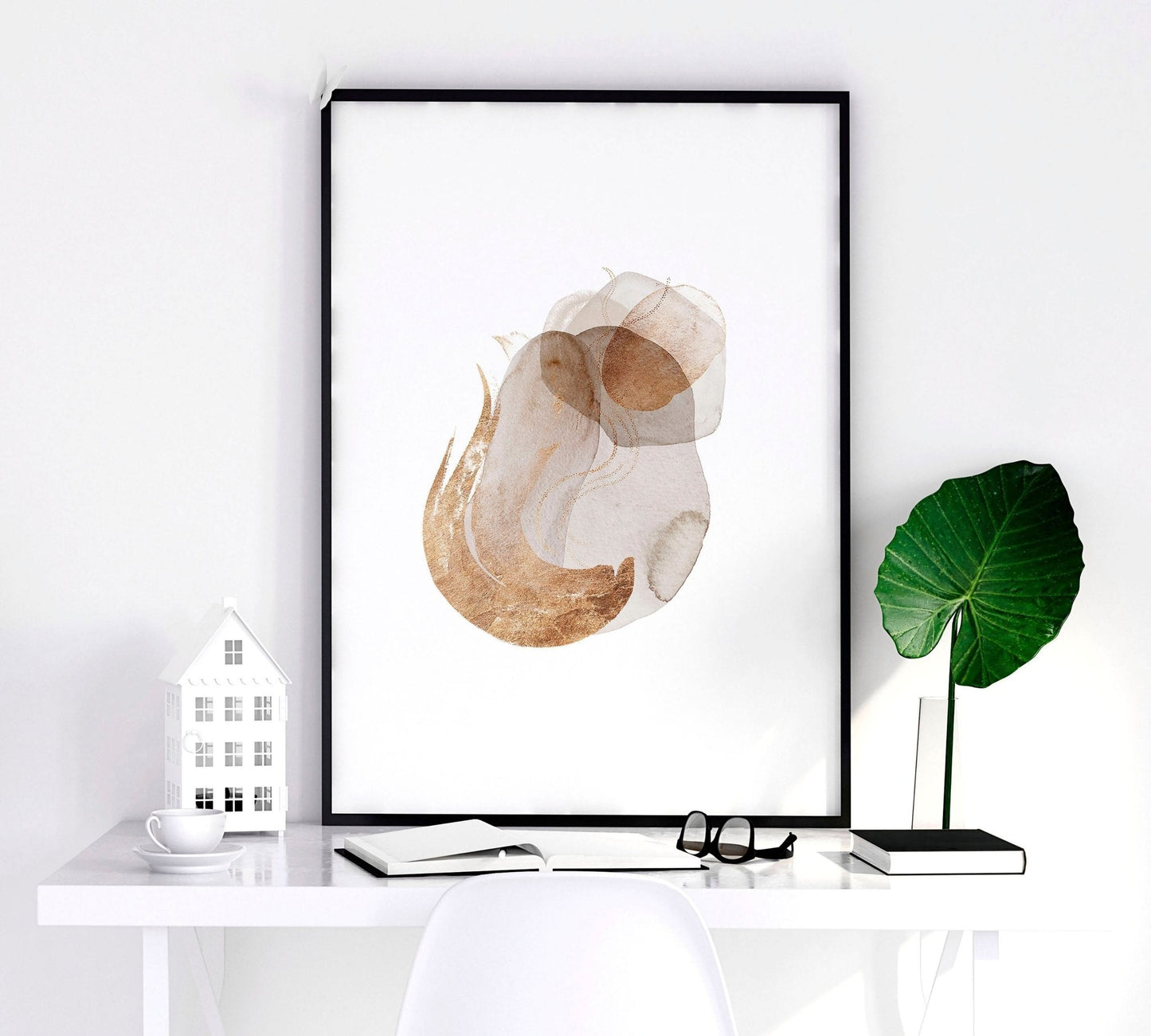 Set of 3 wall art Mid century modern style