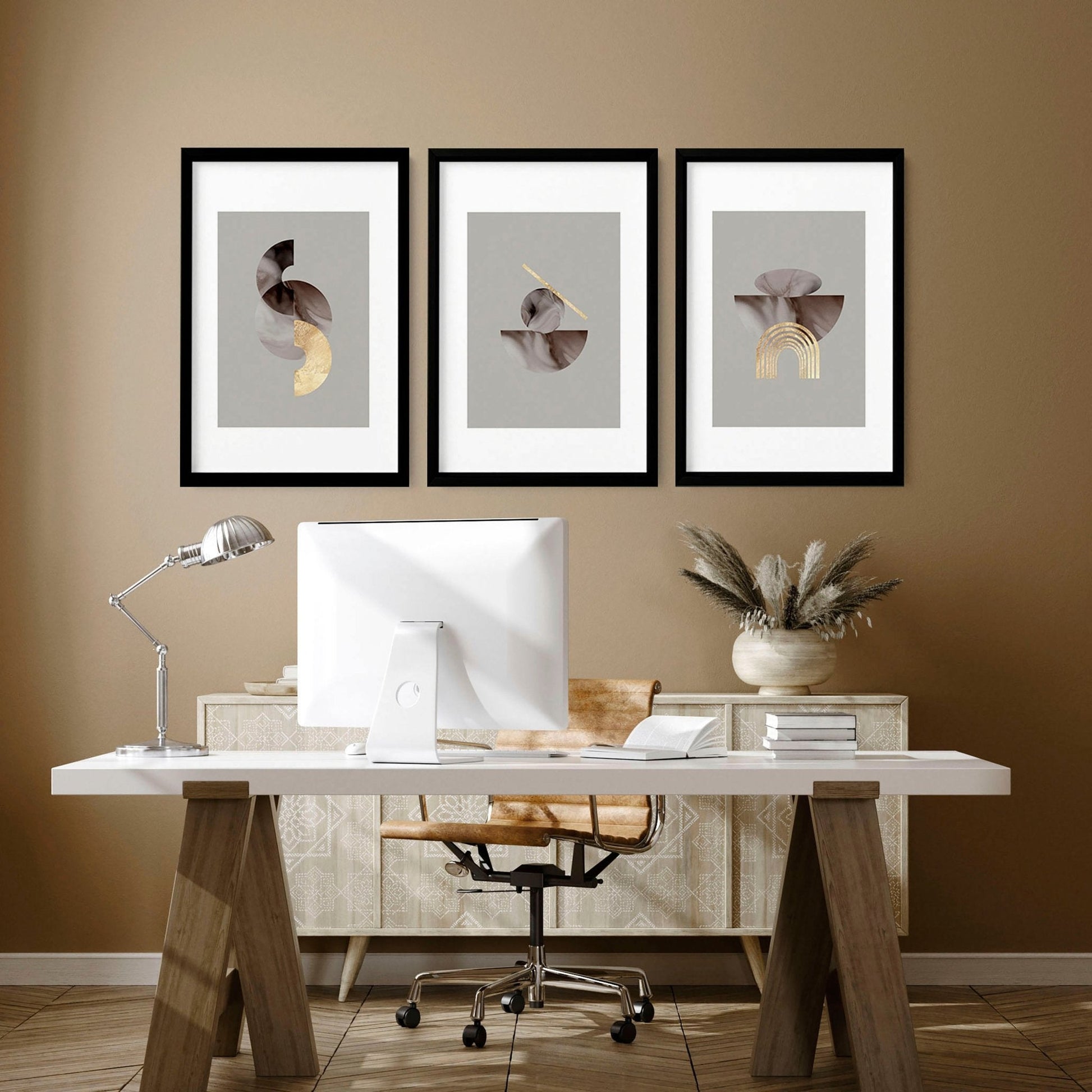 Wall art in office | set of 3 framed wall art
