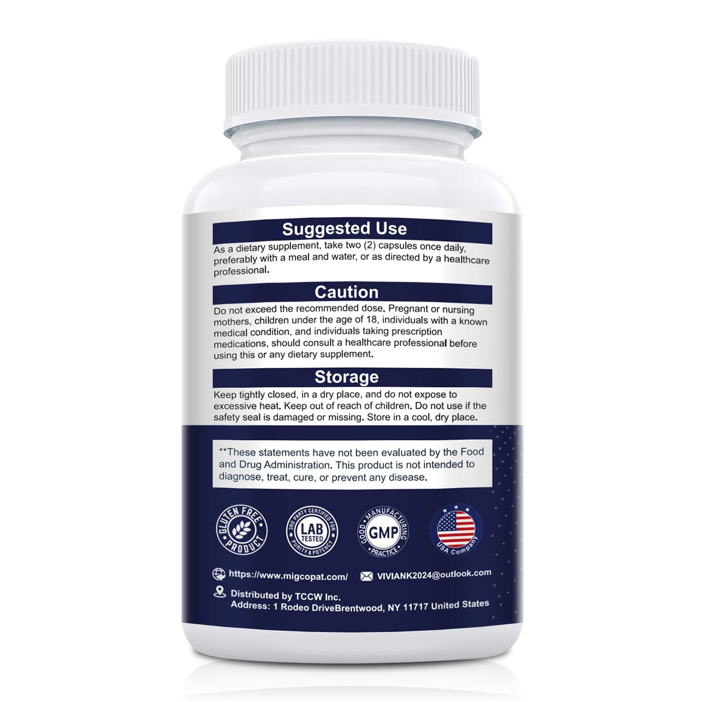 Migcopat Probiotics for Digestive Health – 80B CFU, Prebiotics, Postbiotics & Digestive Enzymes