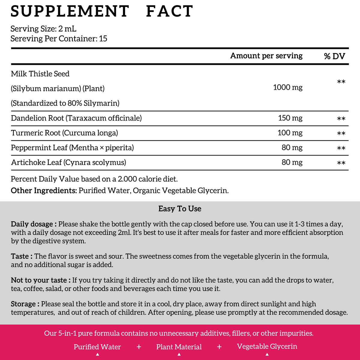 (4 Pack) Milk Thistle Drops 1000mg | Liver Detox & Support | Vegan, Non-GMO | 1 Fl Oz