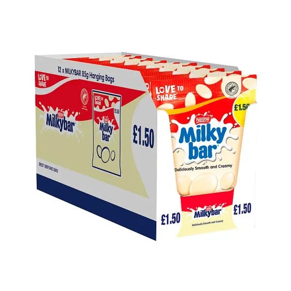Milkybar Giant Buttons White Chocolate Sharing Bag 85g (Case of 12)