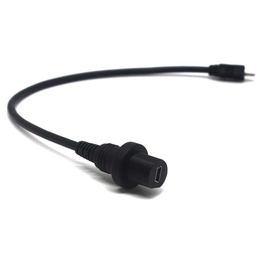 Mini Cable USB Male to Female Panel Mount 30cm Waterproof Dashboard