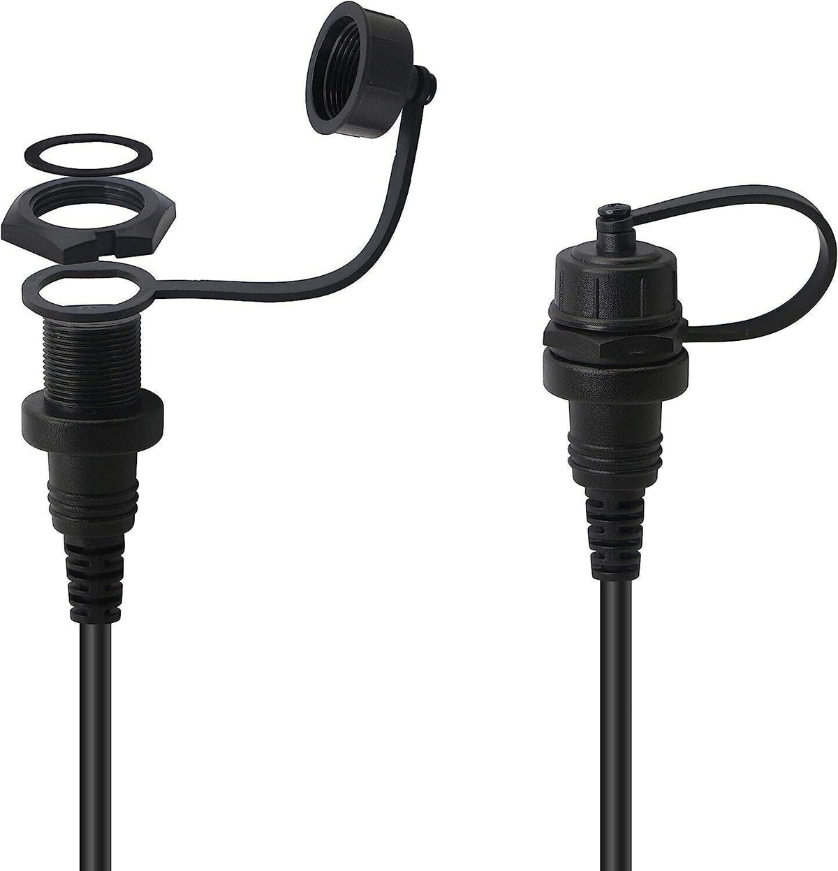 Mini Cable USB Male to Female Panel Mount 30cm Waterproof Dashboard