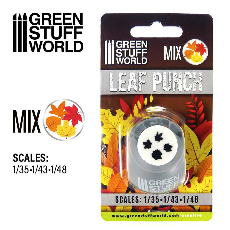 Miniature Leaf Punch - Maple, Sycamore, Poplar Mix | Green Stuff World