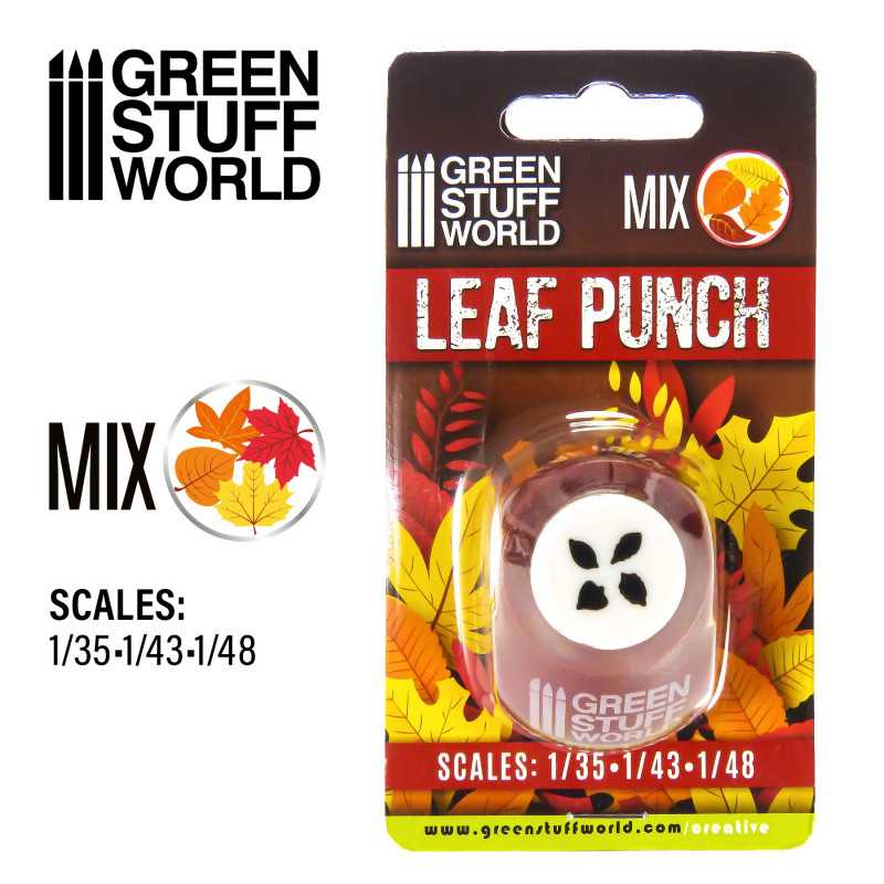 Miniature Leaf Punch - Beech, Elm, Birch Mix | Green Stuff World