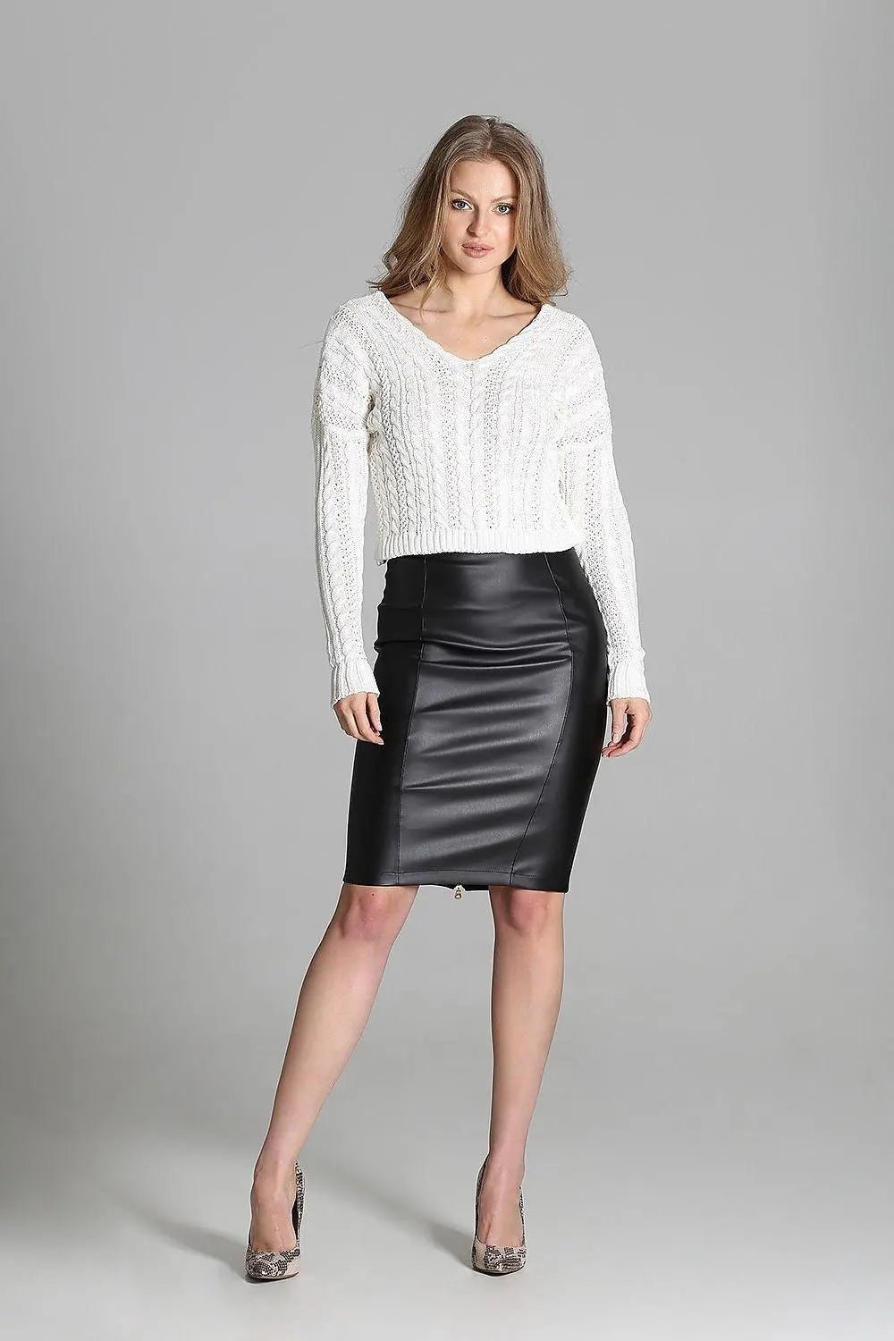 MKM plaid patterns short sweater