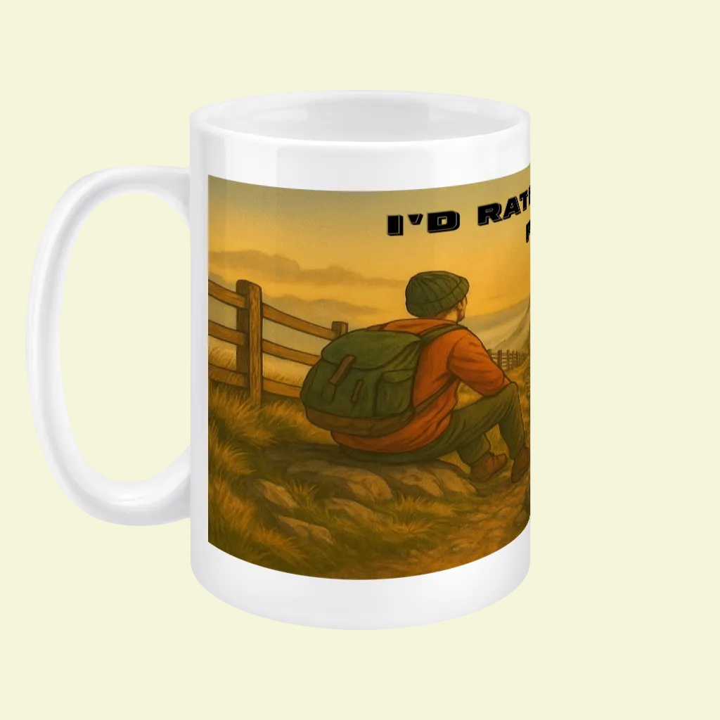 I’d Rather Be in the Peak District – 15oz Ceramic Hiking Mug