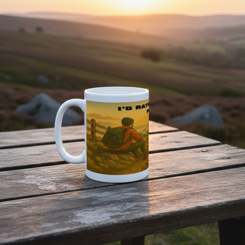 I’d Rather Be in the Peak District – 15oz Ceramic Hiking Mug