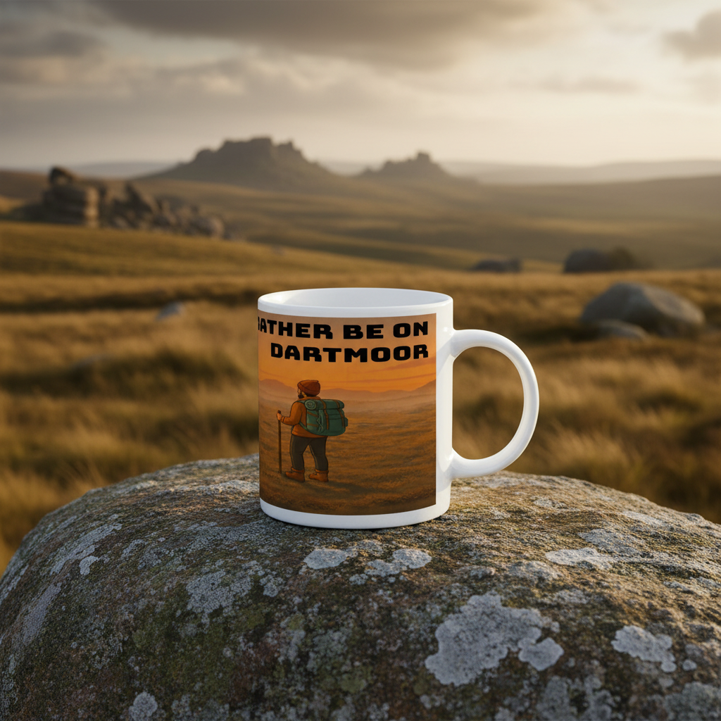 I’d Rather Be in Dartmoor – 11oz Ceramic Hiking Mug
