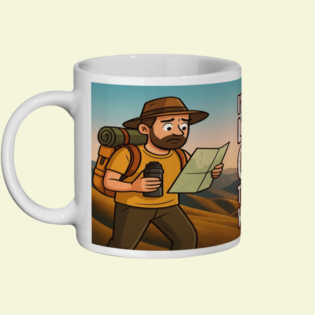 I’d Rather Be Lost With Coffee – 11oz Ceramic Hiking Mug