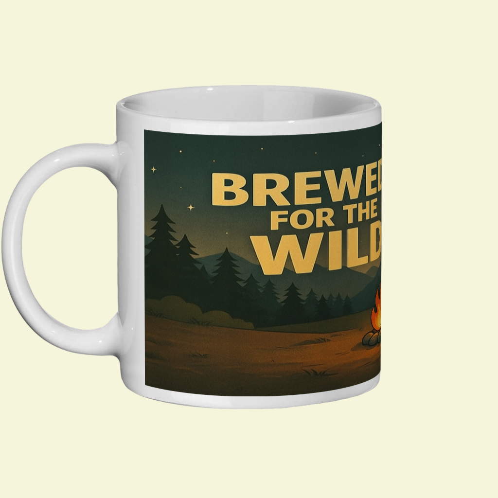 Brewed for the Wild Night – 11oz Ceramic Hiking Mug