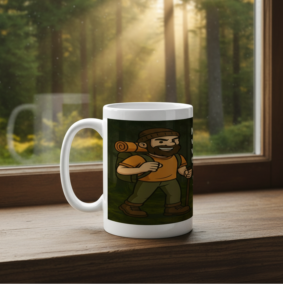 Never Mess With an Outdoors Lover – 15oz Ceramic Hiking Mug