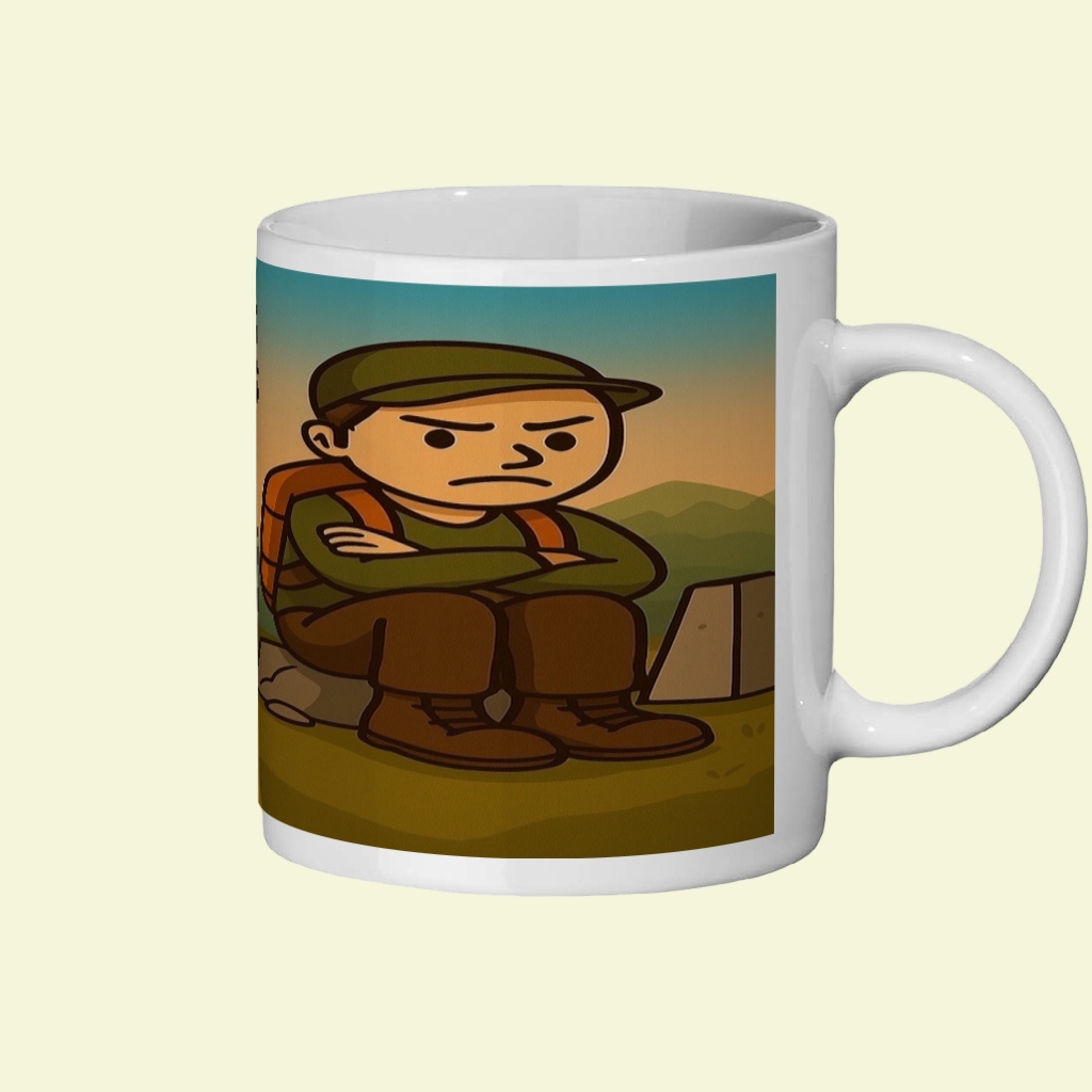 I Climb Mountains Because Punching People Is Frowned Upon – 11oz Ceramic Hiking Mug