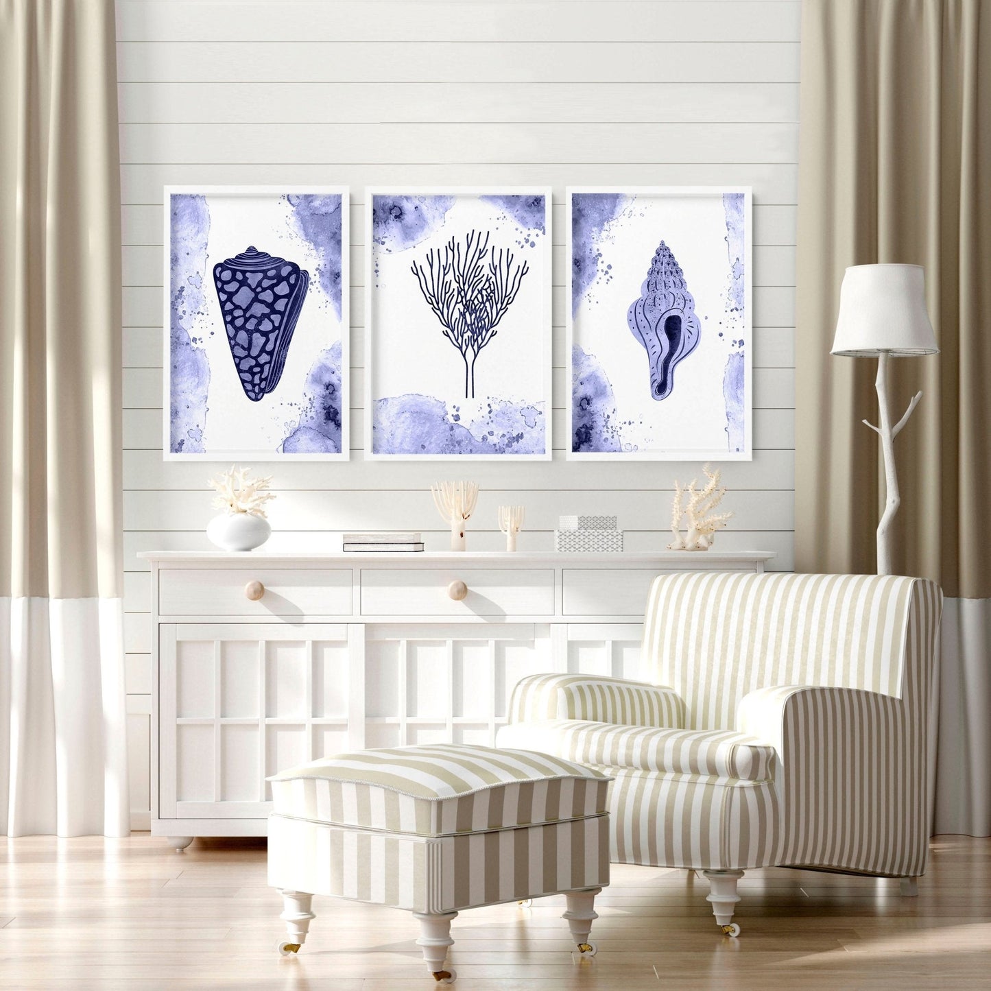 Pictures for living room walls | Set of 3 wall art prints