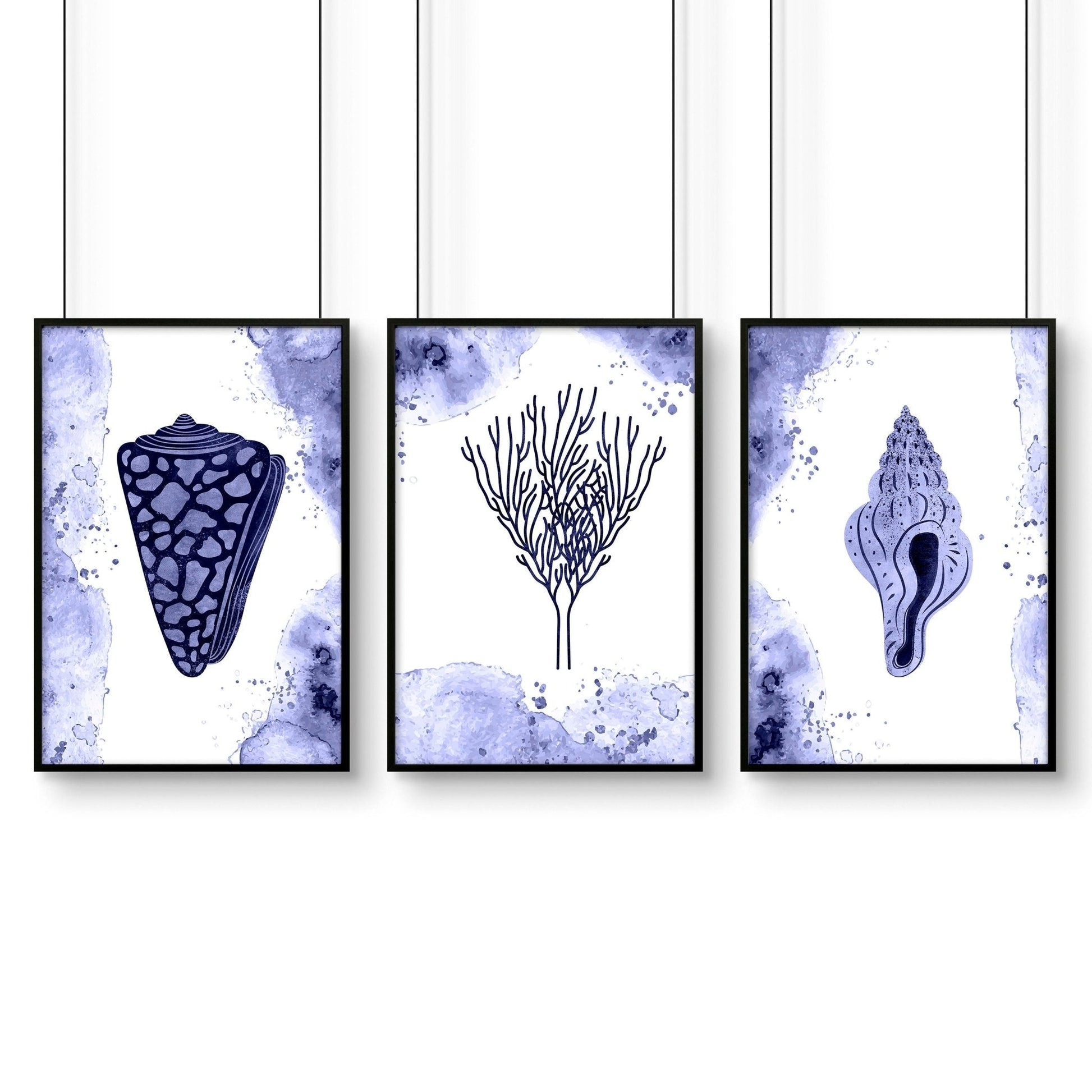 Pictures for living room walls | Set of 3 wall art prints