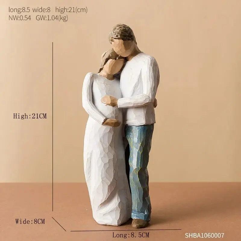 Modern Resin Character Miniature Figurines Home Decoration Accessories Love Gift Desk Decoration Memorial Gift Easter Decoration