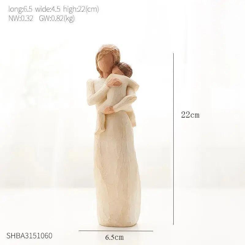 Modern Resin Character Miniature Figurines Home Decoration Accessories Love Gift Desk Decoration Memorial Gift Easter Decoration