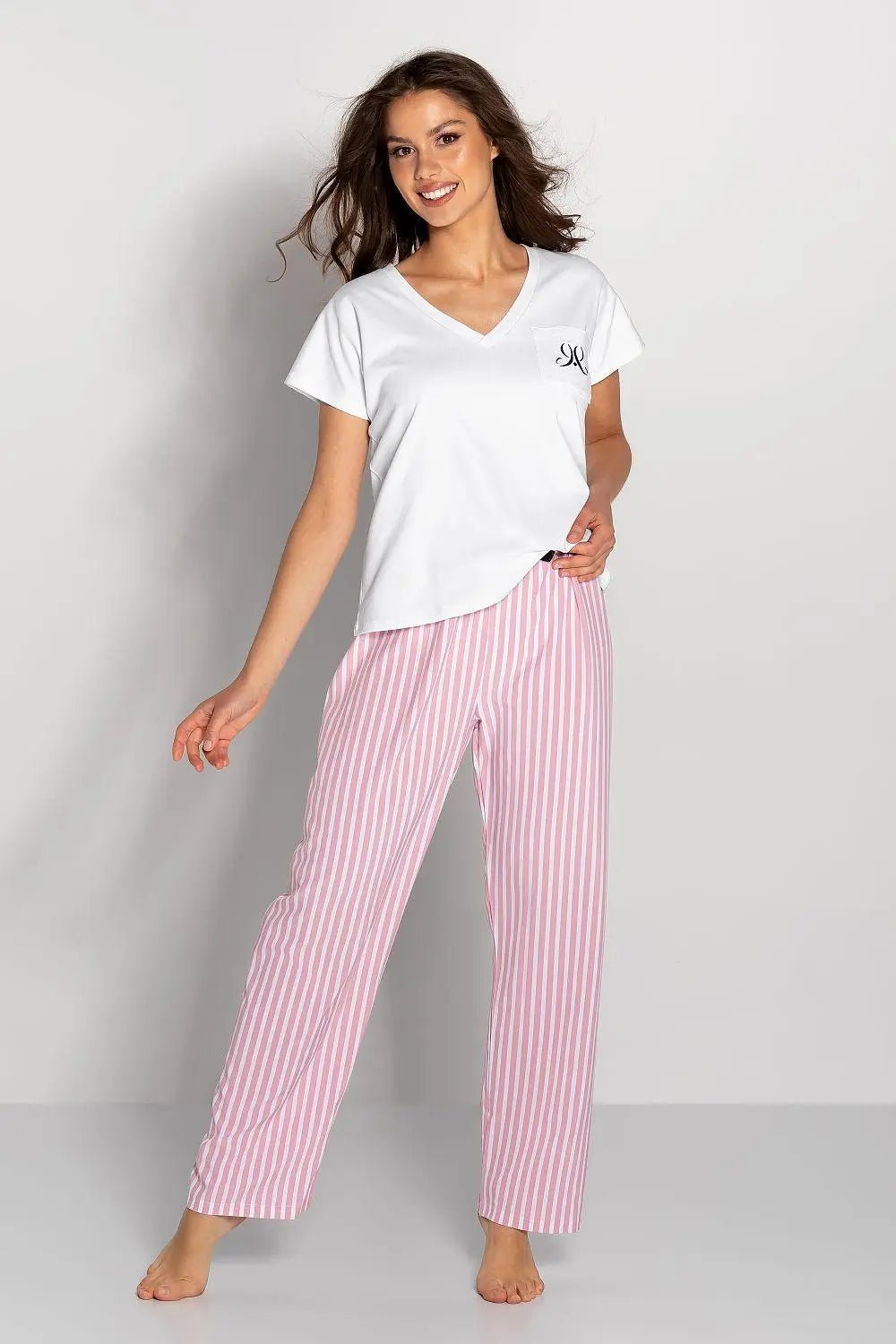 Momenti Per Me blouse and long pants ladies pajamas