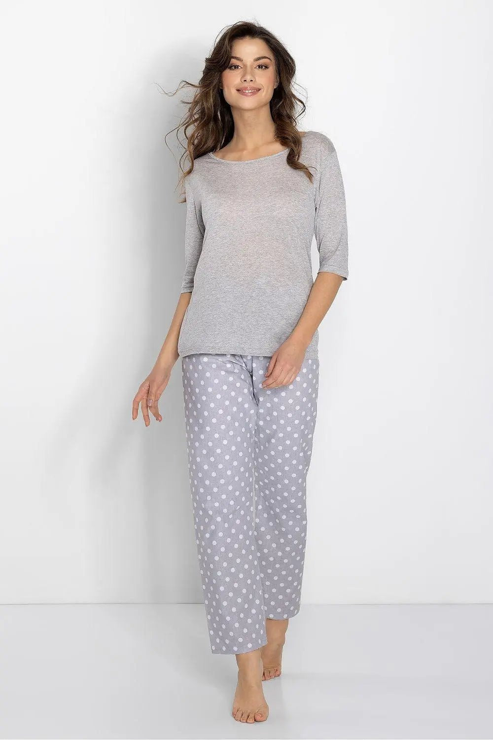 Momenti Per Me lightness and charm long pants and shirt womens pajamas