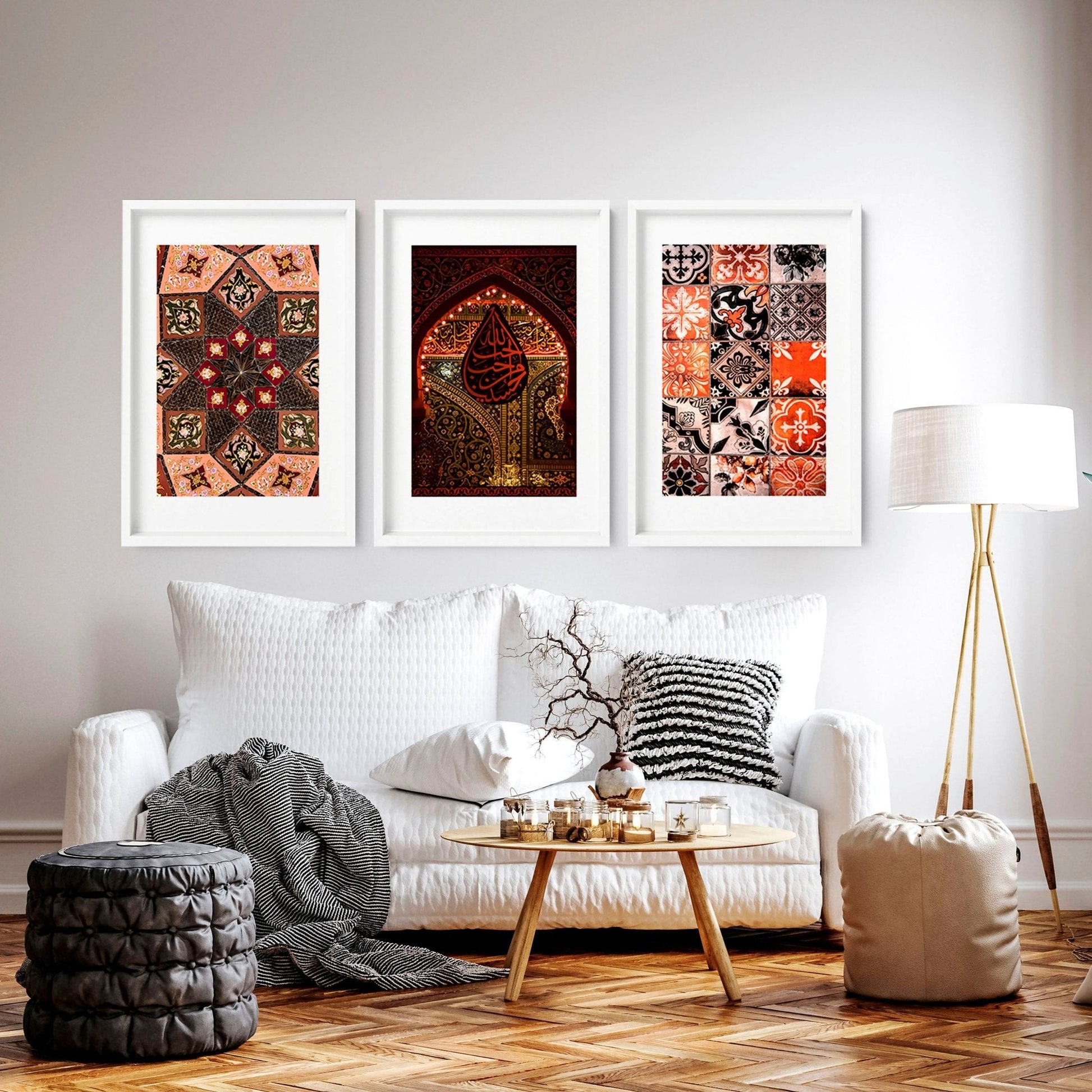 Morocco prints | Set of 3 living room wall art