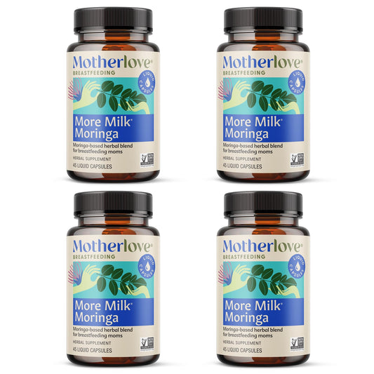 Motherlove More Milk Moringa (180 Liquid Caps) – Fenugreek-Free Lactation Support with Organic Moringa, Blessed Thistle, Nettle & Fennel | Vegan, Non-GMO