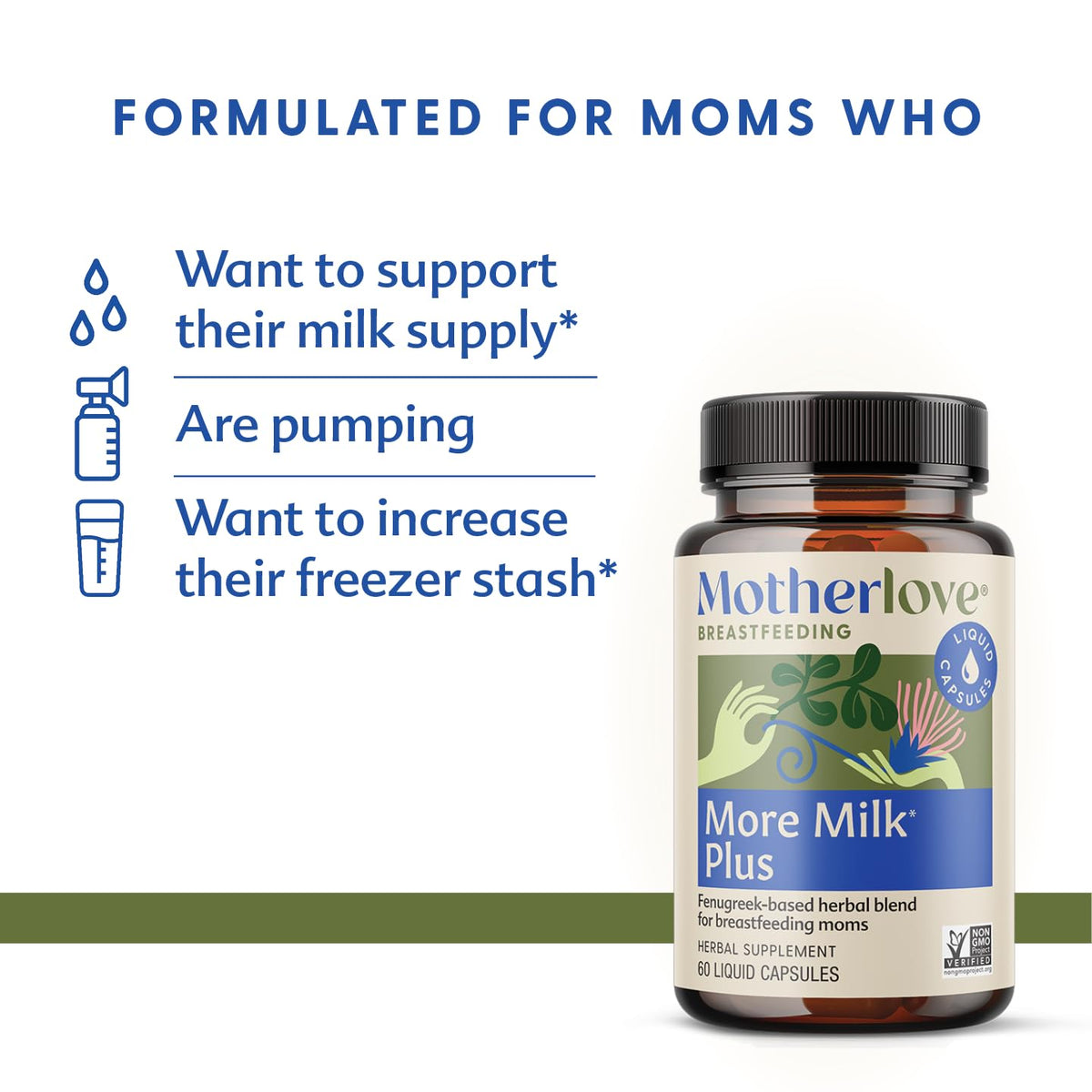 Motherlove More Milk Plus – Fenugreek-Based Lactation Support (Organic, Non-GMO, Vegan)