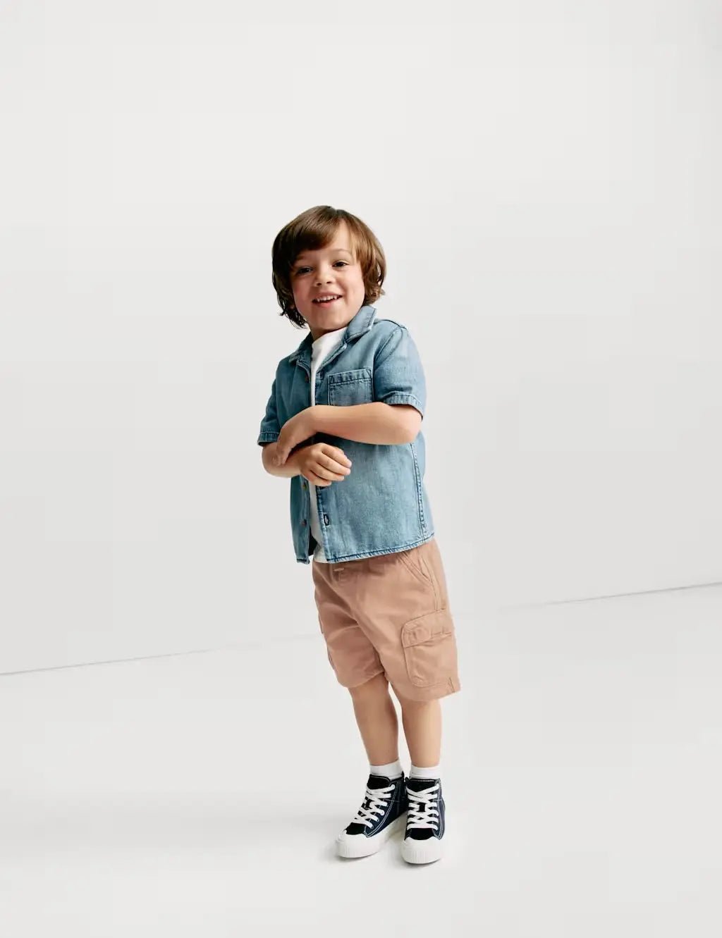 M&S Cotton Rich Cargo Shorts (2-8 Yrs)