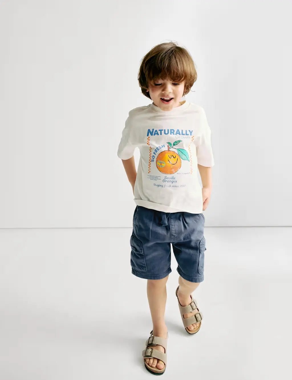 M&S Cotton Rich Cargo Shorts (2-8 Yrs)