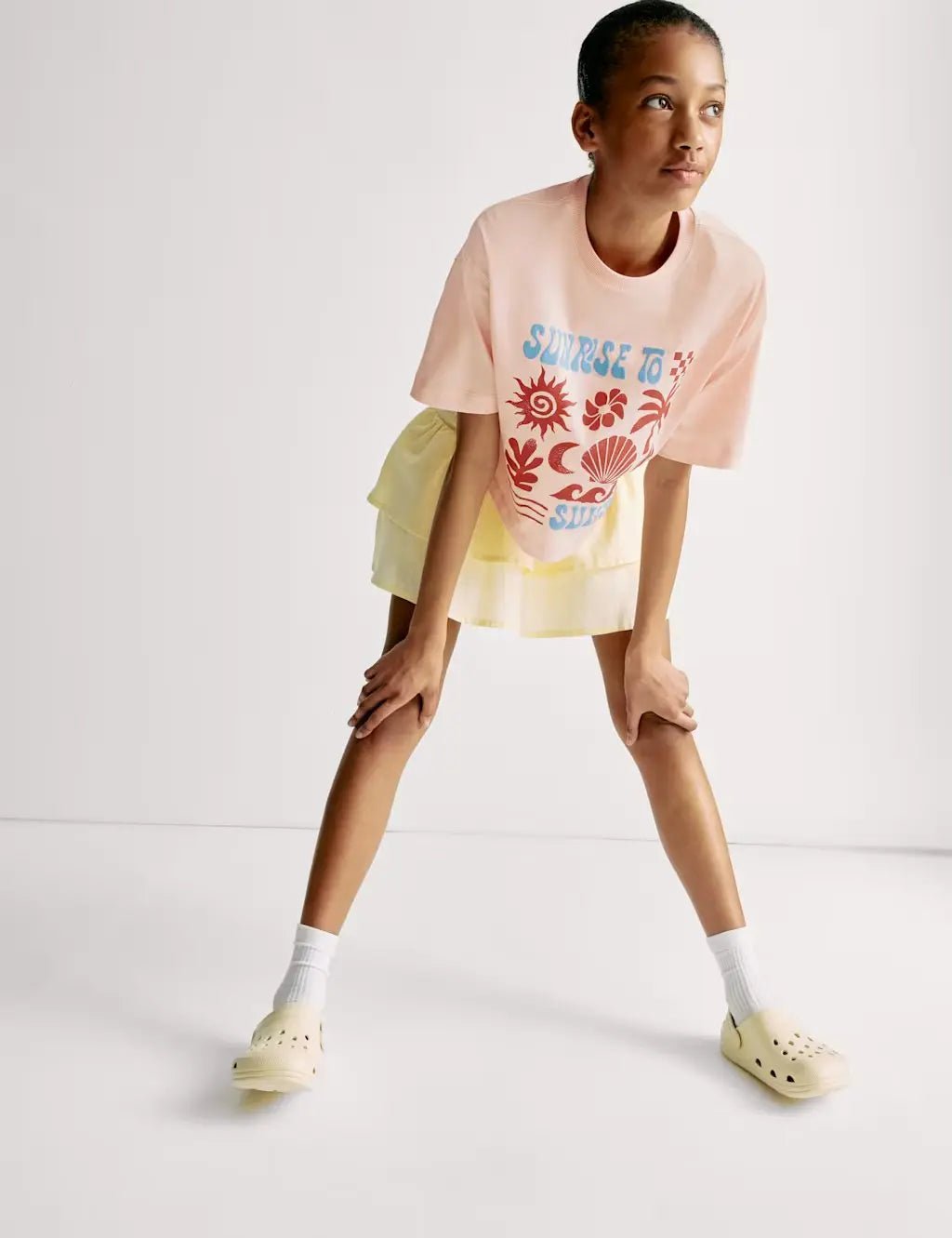 M&S Cotton Rich Sunrise to Sunset T-Shirt (6-16 Yrs)