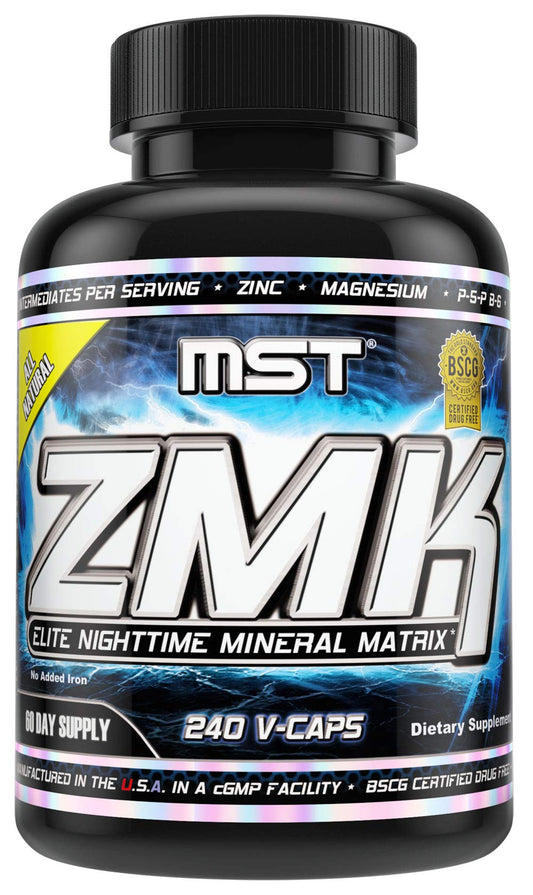 MST ZMK Nighttime - Multi Mineral Supplements with Zinc & Magnesium | ATP BSCG Certified | 240 V Capsules | Millennium Sport Technologies