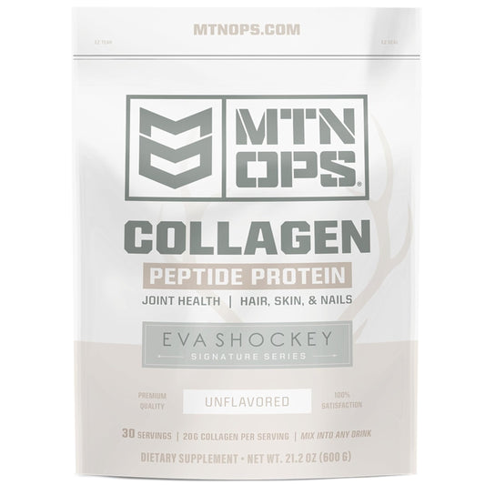 MTN OPS Collagen Peptide Protein Powder – Eva Shockey Signature, 20g Unflavored, Zero Sugar, 30 Servings