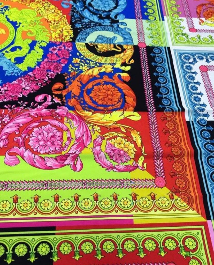 Baroque Pattern Fabric – Available in Satin, Crepe, Spandex & Chiffon | By Metre