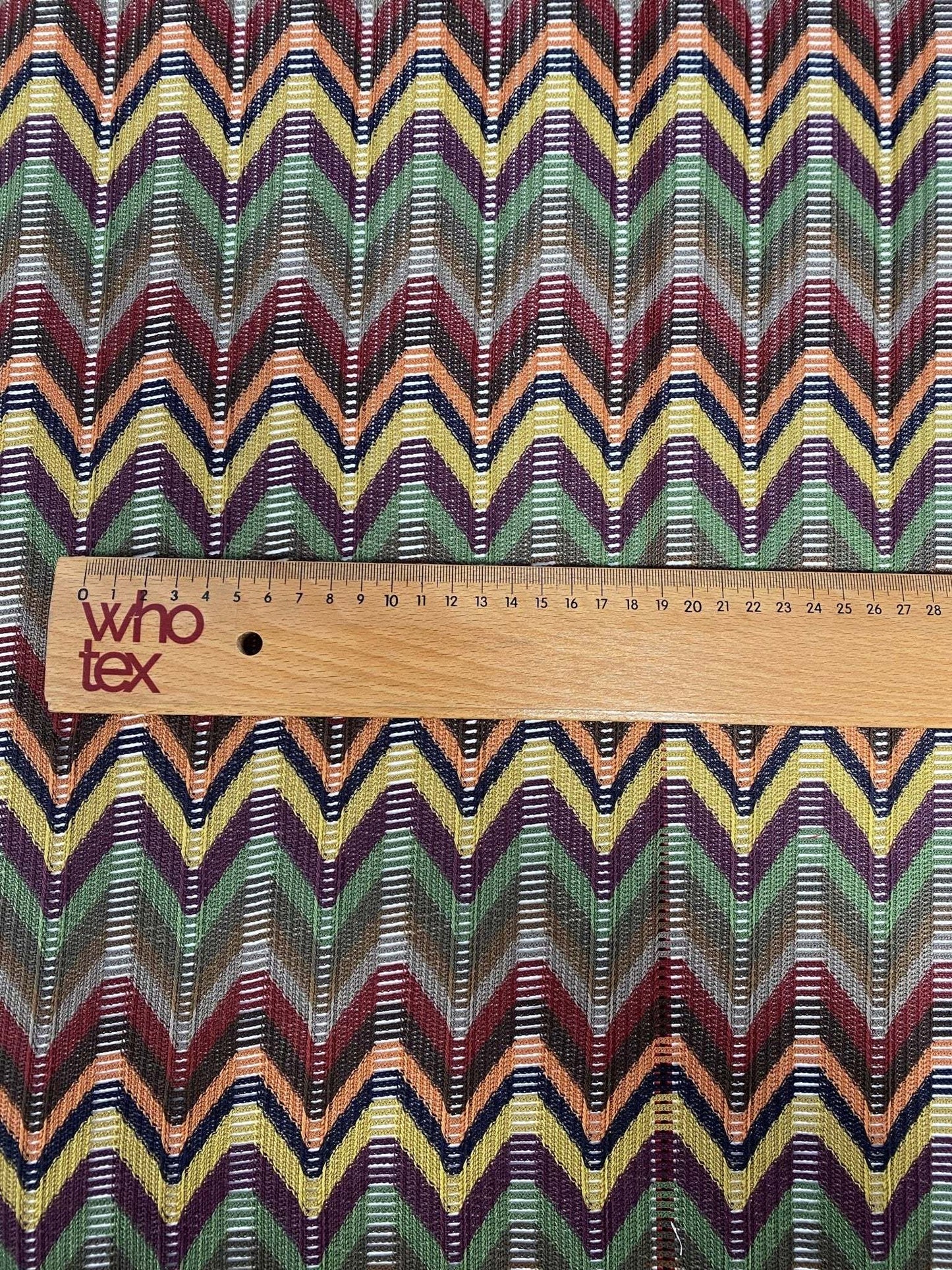 Chevron Pattern Openwork Mesh Knit Fabric by the Metre