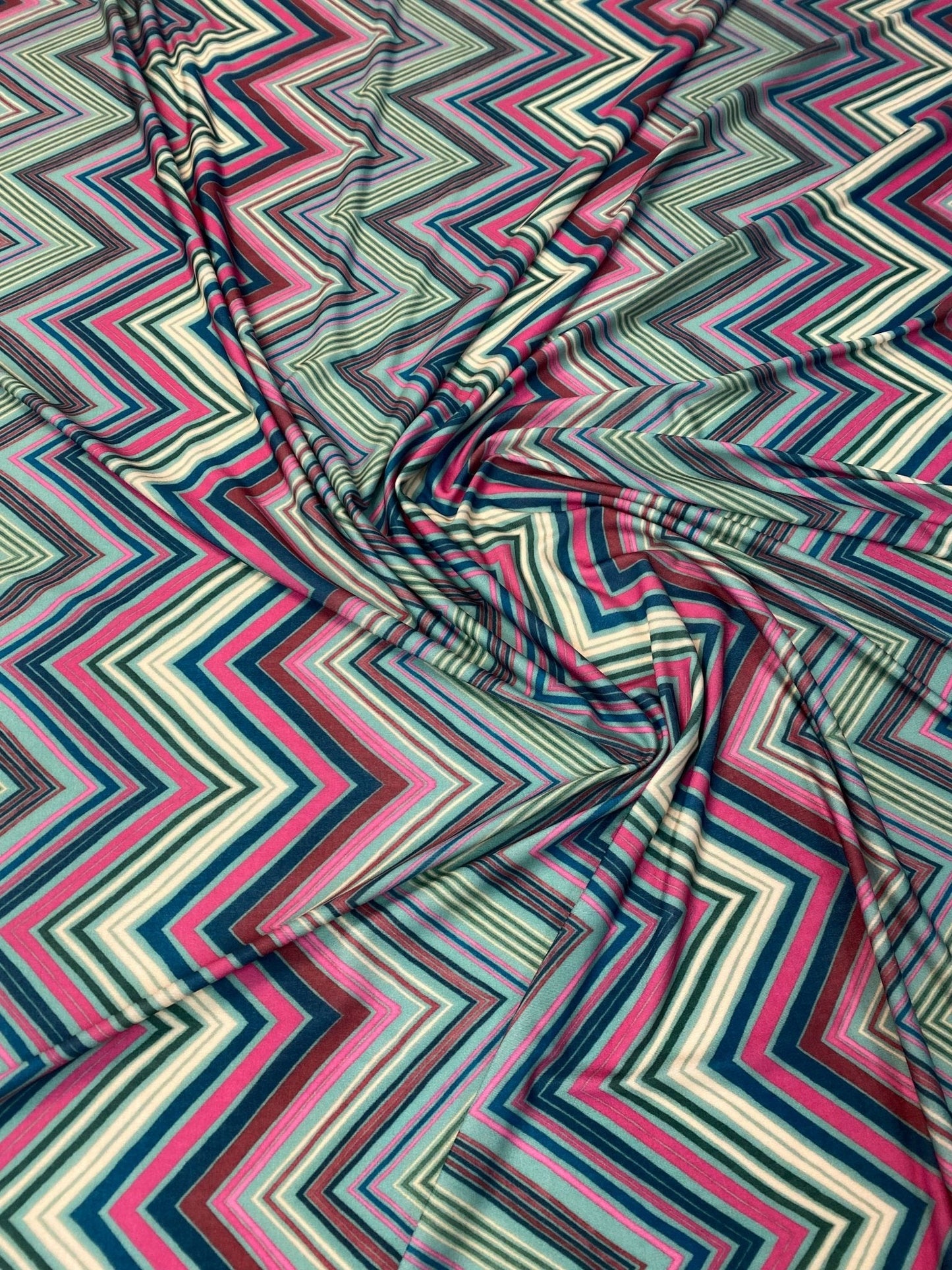 Multicolor Chevron Zigzag Fabric by Metre
