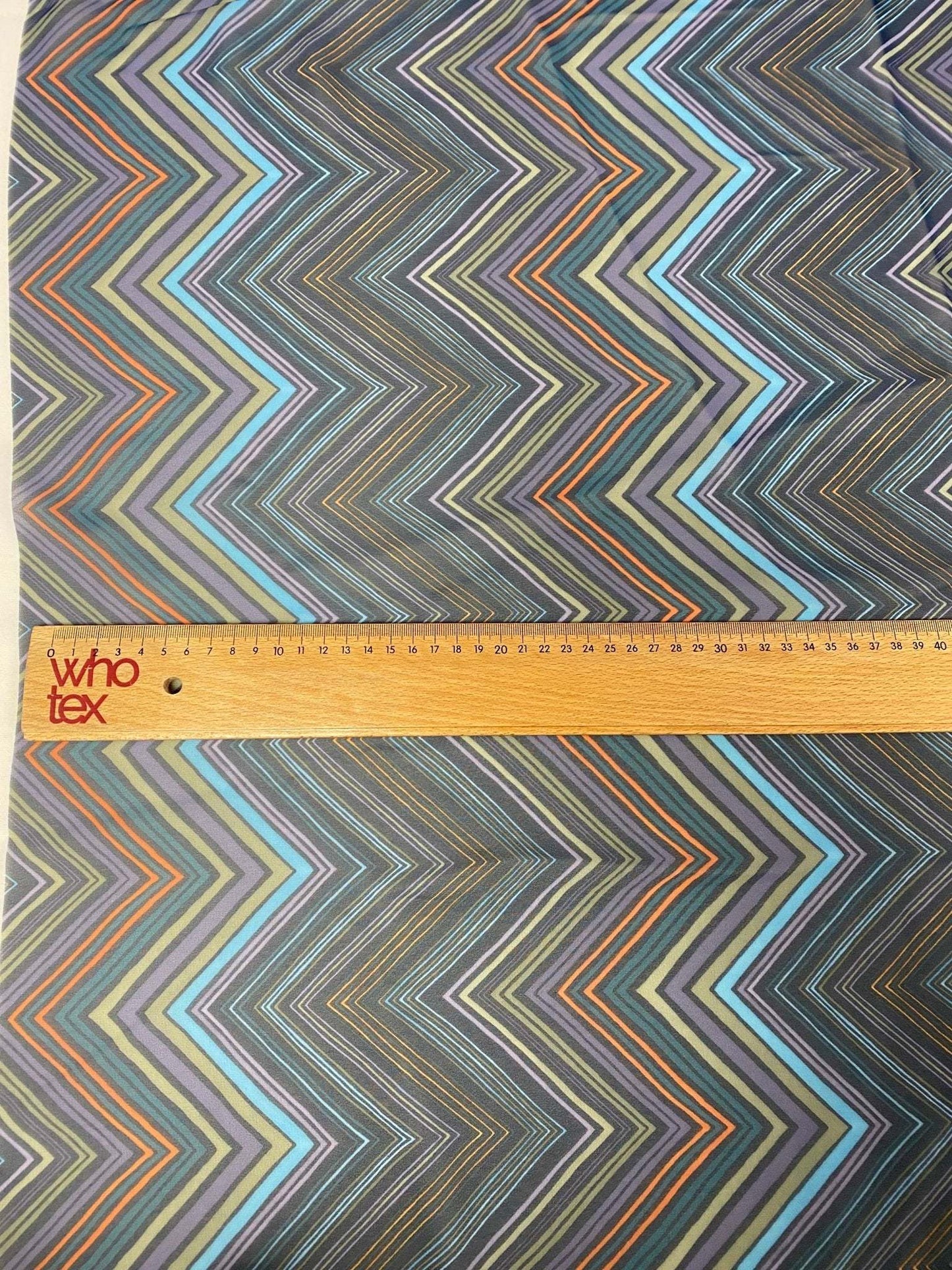 Multicolor Zigzag Patterned Fabric Sold by Metre