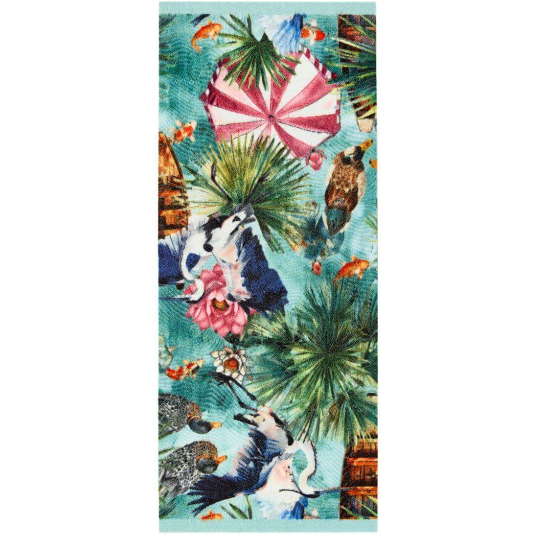 Washable Indoor Mat Tropical Design