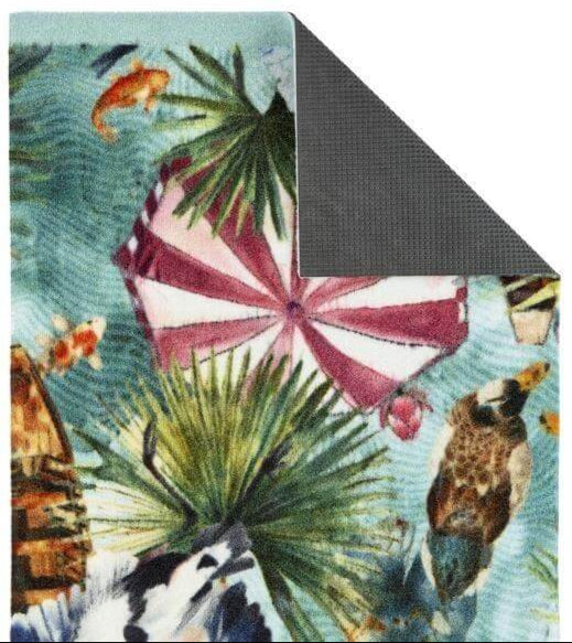 Washable Indoor Mat Tropical Design