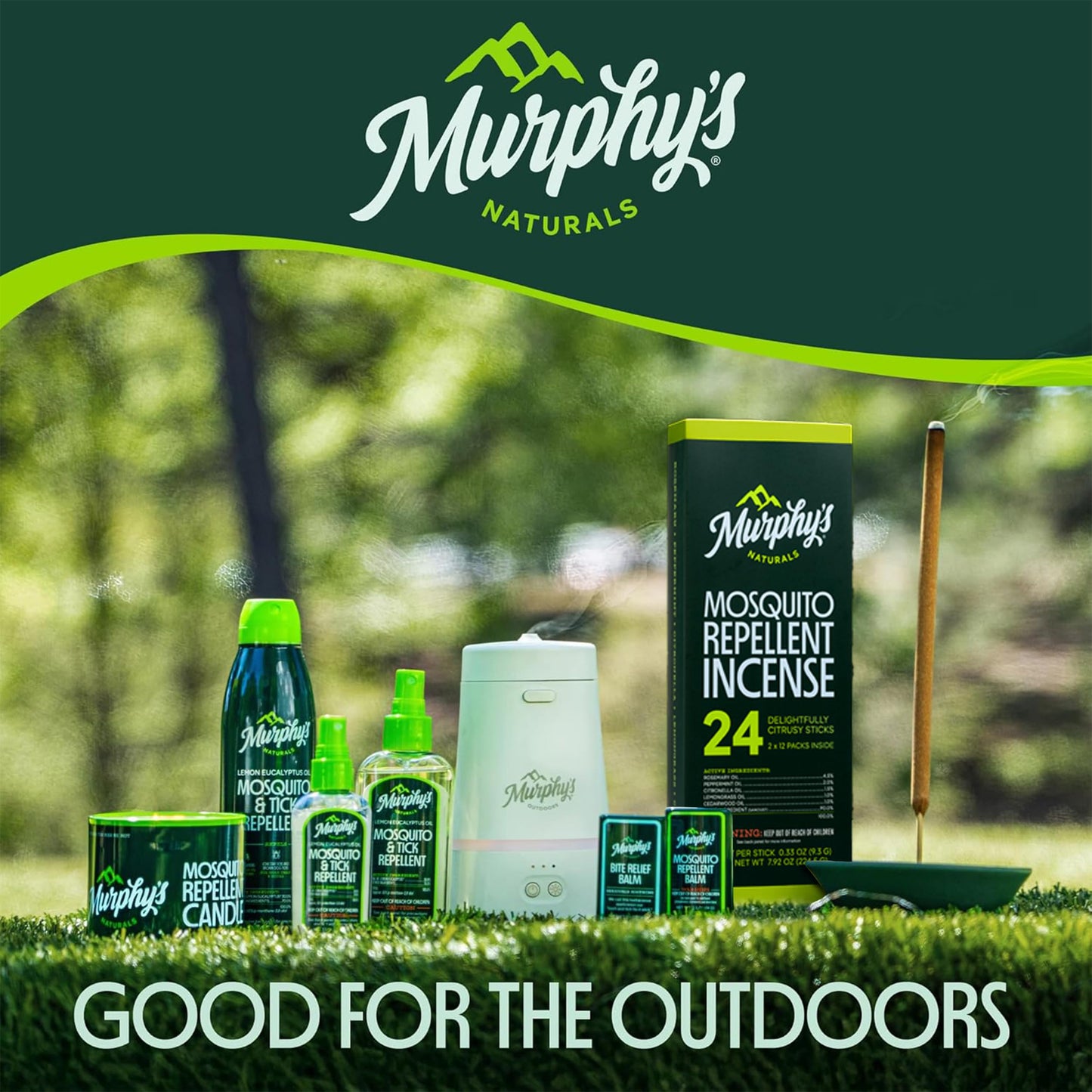 Murphy's Naturals Mosquito & Tick Repellent Spray — Lemon Eucalyptus, DEET-Free, 2oz Pump (3-Pack)