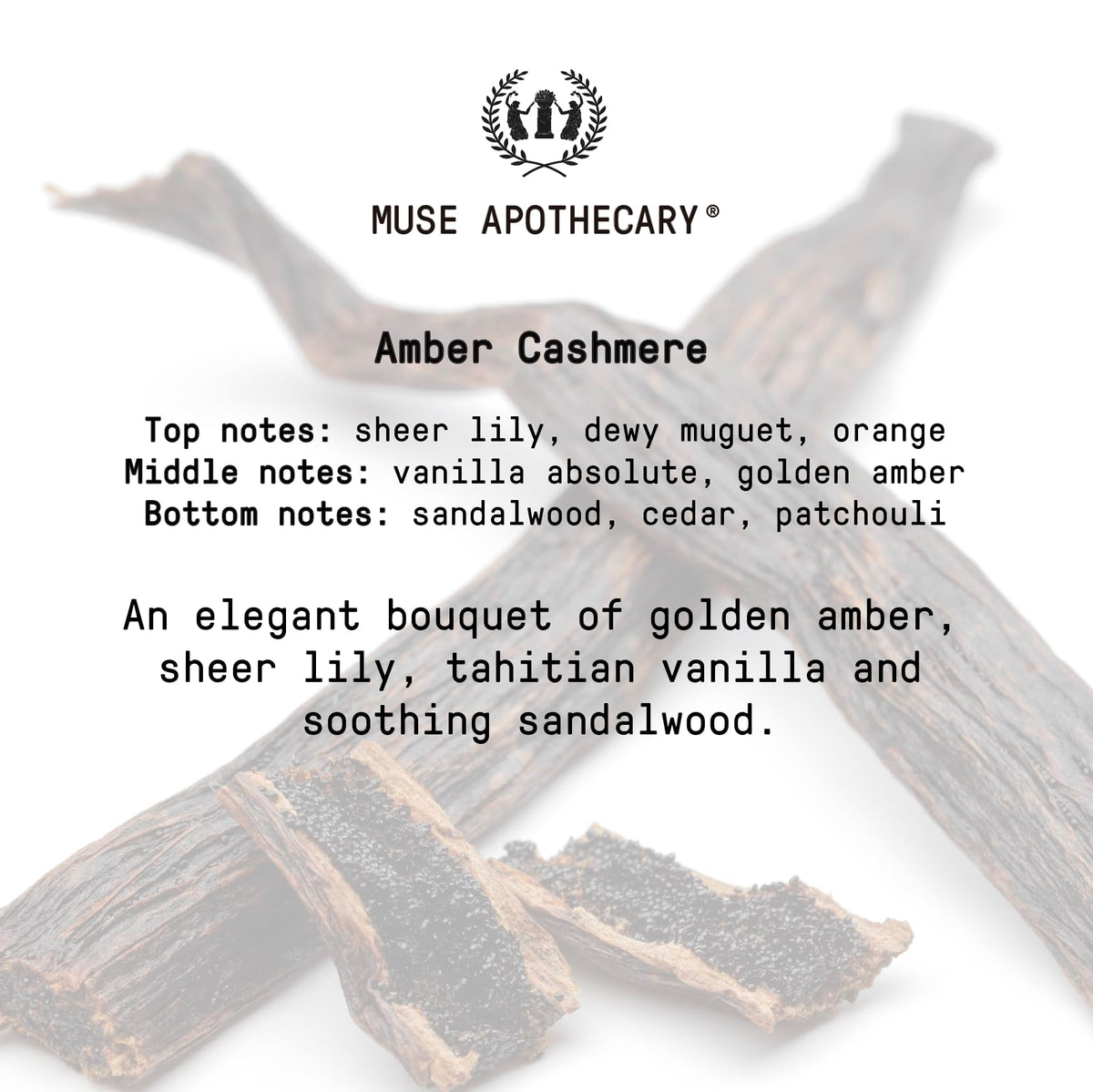 Muse Apothecary Linen Ritual Linen Mist – Aromatherapy Essential Oils, 8 oz Amber Cashmere