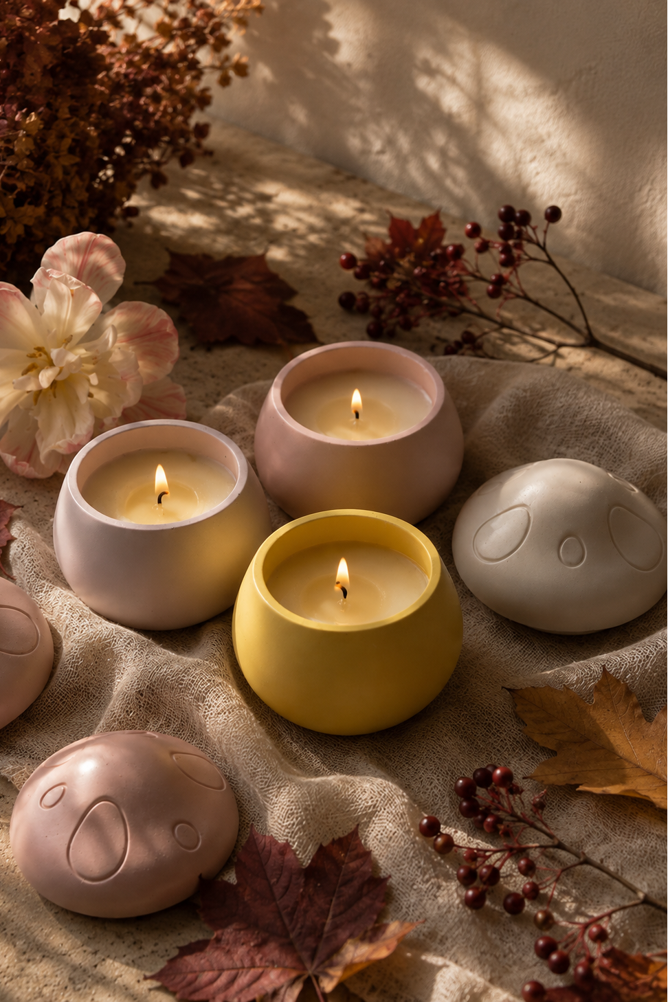 Mushroom Scented Candle - Handmade Jar
