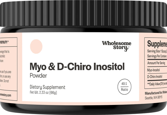 Myo-Inositol & D-Chiro Inositol Powder for Women – 40:1 Ratio, 30 Servings