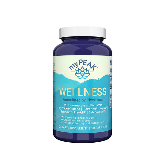 myPEAK Wellness Vegan Multivitamin – ElevATP, Astaxanthin, Iron & Alpha GPC (90 Count)
