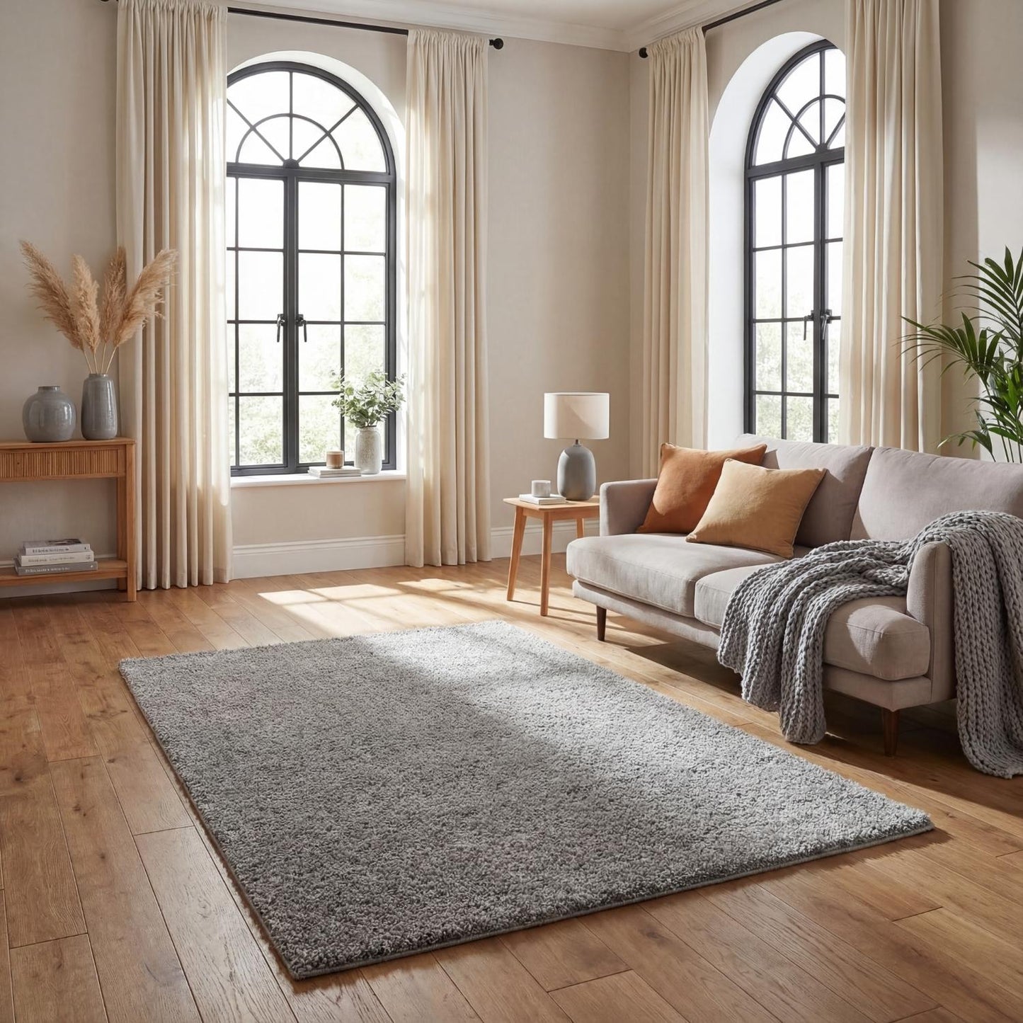 Myshaggy Solid Grey Rug