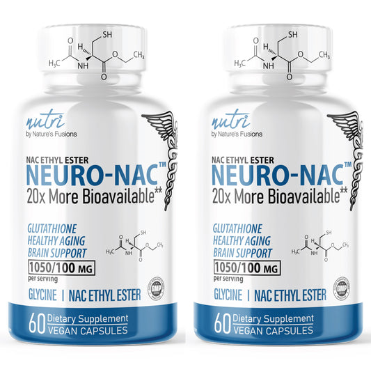 Nature's Fusions Neuro NAC with NACET – Pack of 2, 120 Capsules | 20x More Bioavailable NACET