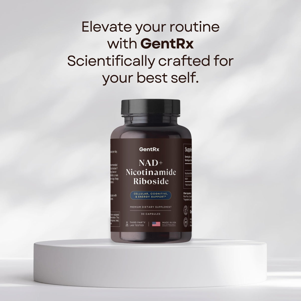 NAD+ & NR Supplement - Third-Party Tested, USA Made, 30-Day Supply