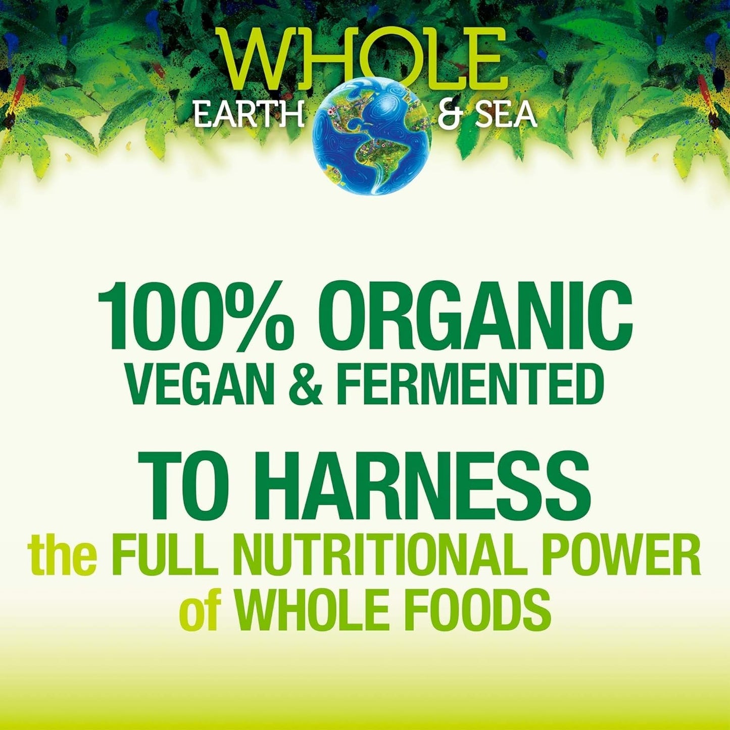 Natural Factors Whole Earth & Sea Organic Fermented Greens — Vegan, Unflavored, 13.8 oz